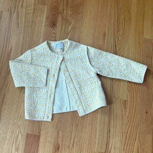 Zara Girls' Yellow and Cream Jacket